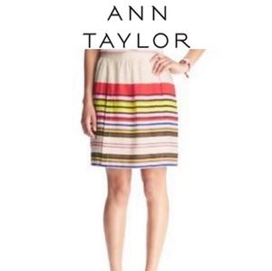 ANN TAYLOR LOFT MULTI COLOR SKIRT SIZE 6P